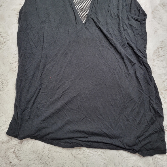 Alo Yoga Warm Up Mesh Insert Tank Top Black Size Unknown - Picture 3 of 10